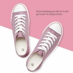 Nuheel® Sneakers For Women Purple Canvas Low Top Lace-up Classic Casual Shoes