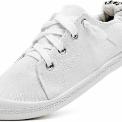 Nuheel® Women's Low Top Canvas Sneakers Slip On Soft Casual Shoes White Stripe Tie Dye Fashion Sneakers For Women
