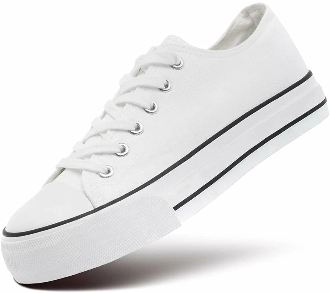 Nuheel® Woman Women's Trend Leopard Canvas Sneakers Low Top Flatform Shoes 3 Nuheel® Woman Women's Trend Leopard Canvas Sneakers Low Top Flatform Shoes