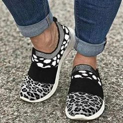 Nuheel® Women's Lightweight Sneakers Fashion Leopard Slip On Shoes Sports Gym Athletic Walking Shoes Woman