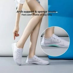 Nuheel® Women's Low Top Canvas Sneakers Slip On Soft Casual Shoes White Stripe Tie Dye Fashion Sneakers For Women 17 Nuheel® Women's Low Top Canvas Sneakers Slip On Soft Casual Shoes White Stripe Tie Dye Fashion Sneakers For Women