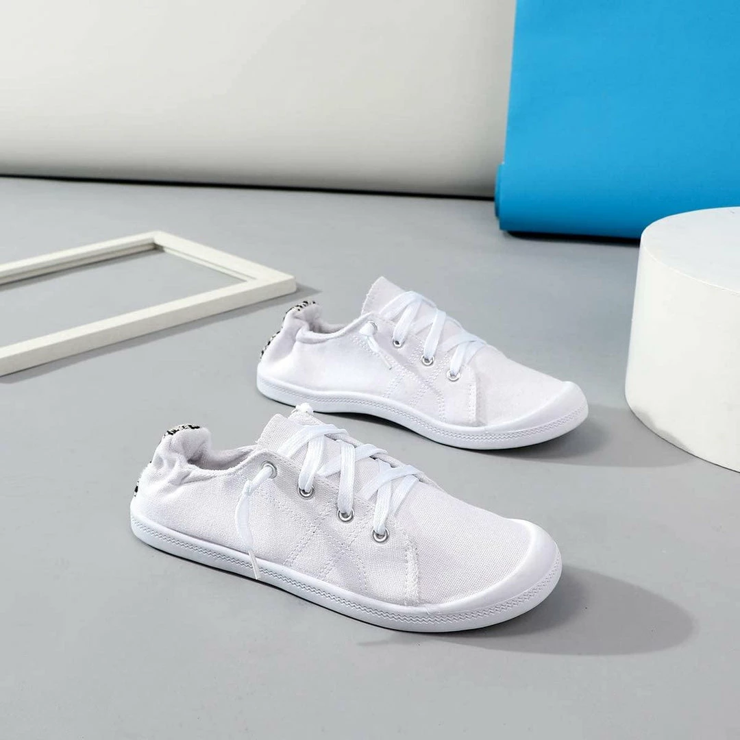 Nuheel® Women's Low Top Canvas Sneakers Slip On Soft Casual Shoes White Stripe Tie Dye Fashion Sneakers For Women 8 Nuheel® Women's Low Top Canvas Sneakers Slip On Soft Casual Shoes White Stripe Tie Dye Fashion Sneakers For Women