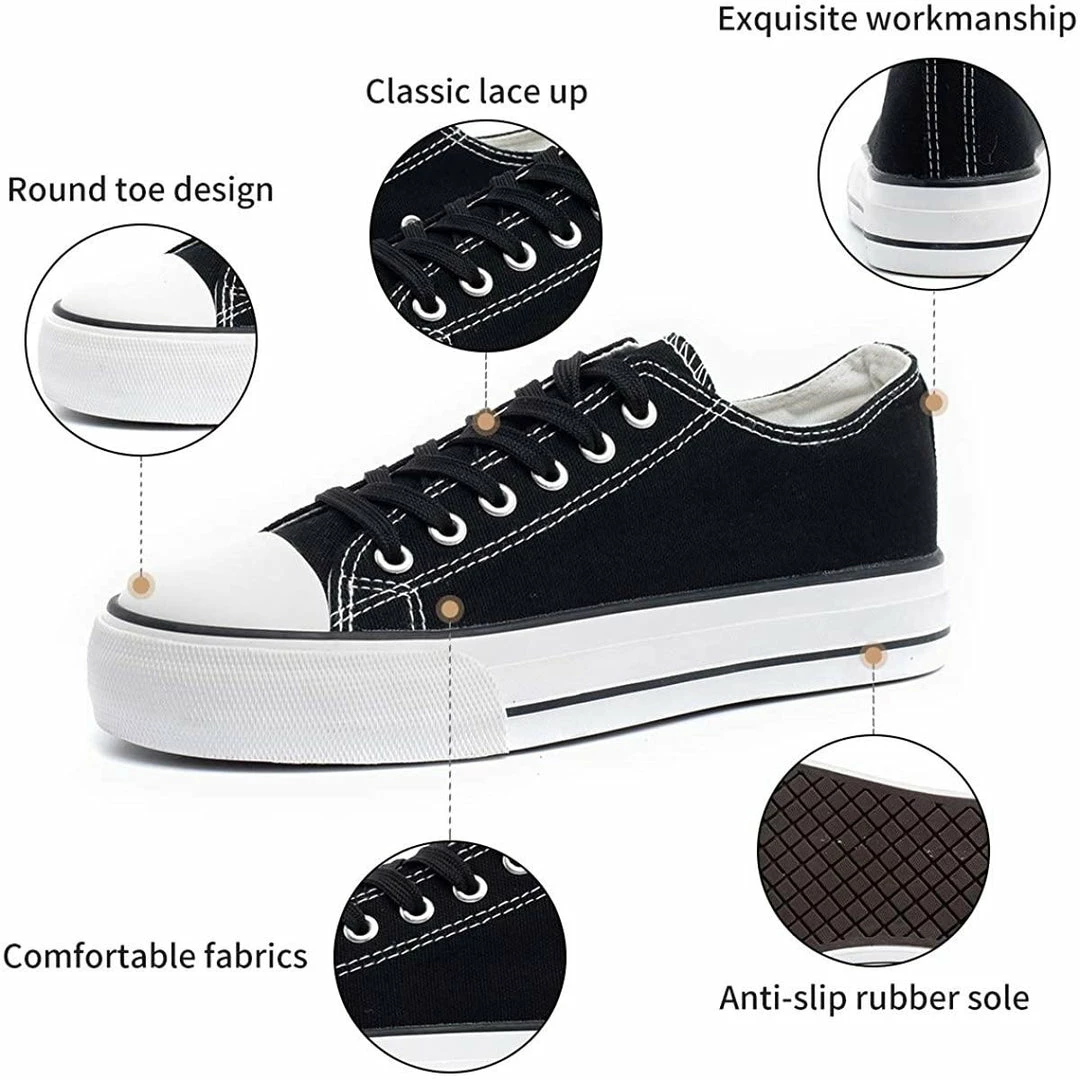 Nuheel® Woman Women's Trend Leopard Canvas Sneakers Low Top Flatform Shoes 17 Nuheel® Woman Women's Trend Leopard Canvas Sneakers Low Top Flatform Shoes