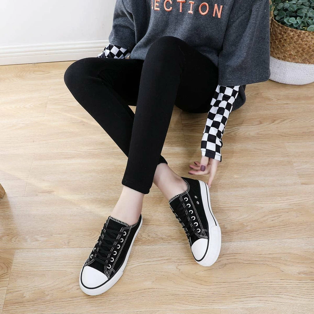 Nuheel® Woman Women's Trend Leopard Canvas Sneakers Low Top Flatform Shoes 18 Nuheel® Woman Women's Trend Leopard Canvas Sneakers Low Top Flatform Shoes