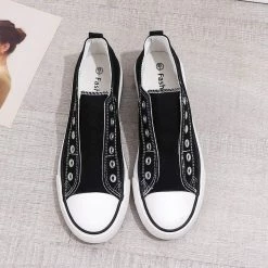 Nuheel Woman Womens Canvas Sneakers Slip Casual Shoes