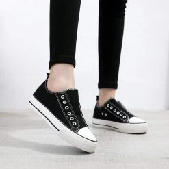 Nuheel Woman Womens Canvas Sneakers Slip Casual Shoes