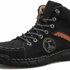 Nuheel® Chukka Boots For Men Hand Stitching Soft Leather Ankle Boots Casual Flat Loafers