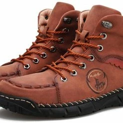 Nuheel® Chukka Boots For Men Hand Stitching Soft Leather Ankle Boots Casual Flat Loafers