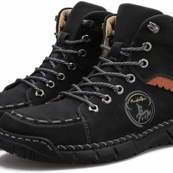 Nuheel® Chukka Boots For Men Hand Stitching Soft Leather Ankle Boots Casual Flat Loafers