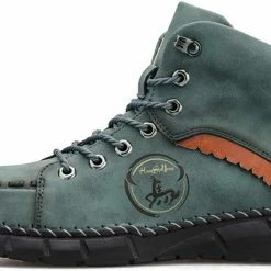 Nuheel® Chukka Boots For Men Hand Stitching Soft Leather Ankle Boots Casual Flat Loafers