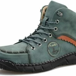 Nuheel® Chukka Boots For Men Hand Stitching Soft Leather Ankle Boots Casual Flat Loafers