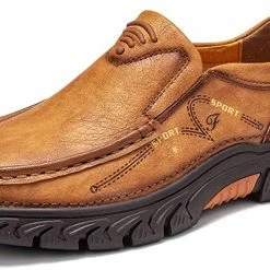 Nuheel® Mens Slip On Loafer Leather Casual Oxford Shoes Hand Stitching