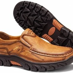 Nuheel® Mens Slip On Loafer Leather Casual Oxford Shoes Hand Stitching