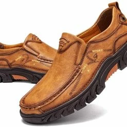 Nuheel® Mens Slip On Loafer Leather Casual Oxford Shoes Hand Stitching