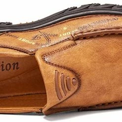 Nuheel® Mens Slip On Loafer Leather Casual Oxford Shoes Hand Stitching