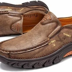 Nuheel® Mens Slip On Loafer Leather Casual Oxford Shoes Hand Stitching