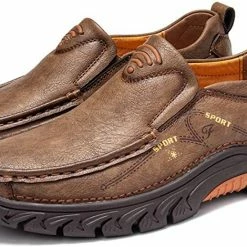 Nuheel® Mens Slip On Loafer Leather Casual Oxford Shoes Hand Stitching