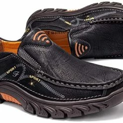 Nuheel® Mens Slip On Loafer Leather Casual Oxford Shoes Hand Stitching