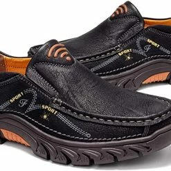 Nuheel® Mens Slip On Loafer Leather Casual Oxford Shoes Hand Stitching