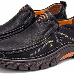 Nuheel® Mens Slip On Loafer Leather Casual Oxford Shoes Hand Stitching