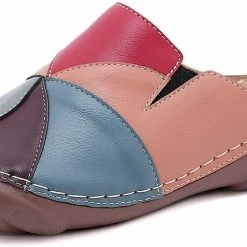 Nuheel® Woman Clogs Shoes For Women Summer Leather Slippers Loafers