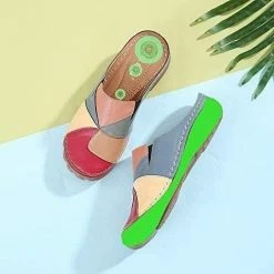 Nuheel® Woman Clogs Shoes For Women Summer Leather Slippers Loafers