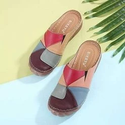 Nuheel® Woman Clogs Shoes For Women Summer Leather Slippers Loafers