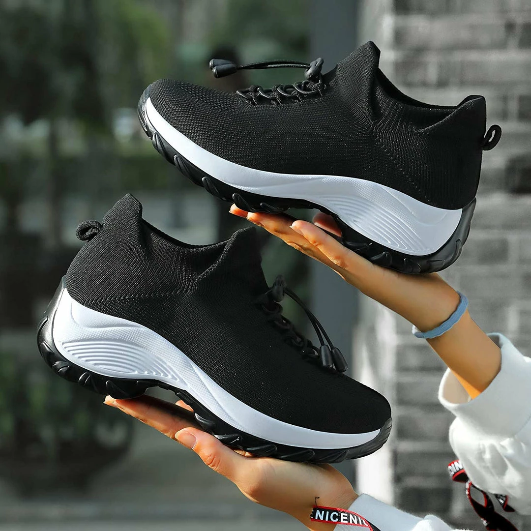 Nuheel® Woman Womens Slip On Walking Shoes Arch Support Sock Sneakers Comfy Nursing Shoes 35 Nuheel® Woman Womens Slip On Walking Shoes Arch Support Sock Sneakers Comfy Nursing Shoes