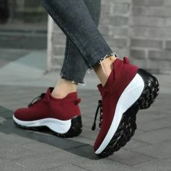 Nuheel® Woman Womens Slip On Walking Shoes Arch Support Sock Sneakers Comfy Nursing Shoes 69 Nuheel® Woman Womens Slip On Walking Shoes Arch Support Sock Sneakers Comfy Nursing Shoes