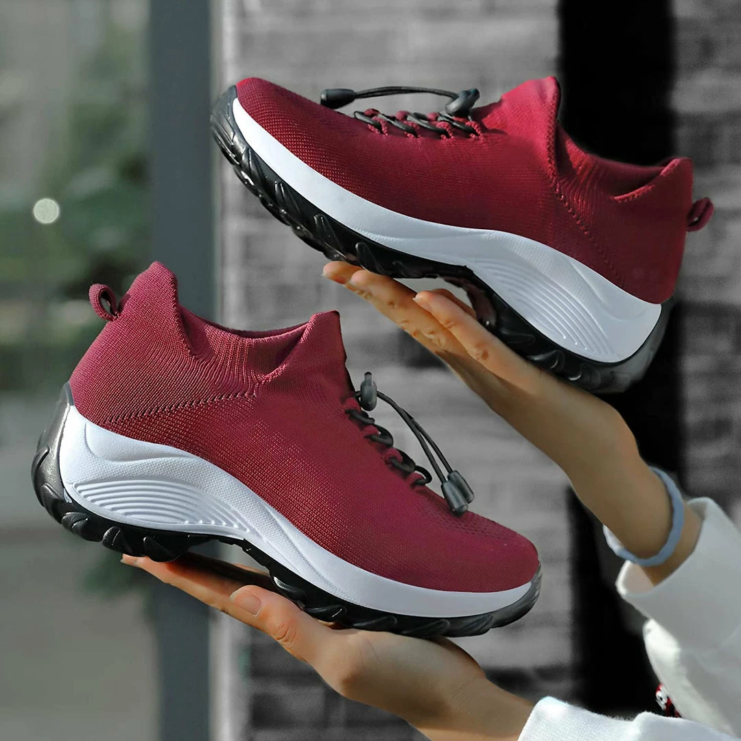 Nuheel® Woman Womens Slip On Walking Shoes Arch Support Sock Sneakers Comfy Nursing Shoes 12 Nuheel® Woman Womens Slip On Walking Shoes Arch Support Sock Sneakers Comfy Nursing Shoes