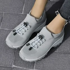 Nuheel® Woman Womens Slip On Walking Shoes Arch Support Sock Sneakers Comfy Nursing Shoes 113 Nuheel® Woman Womens Slip On Walking Shoes Arch Support Sock Sneakers Comfy Nursing Shoes