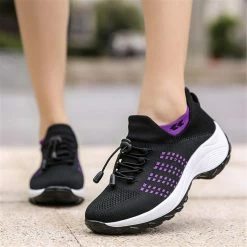 Nuheel® Woman Womens Slip On Walking Shoes Arch Support Sock Sneakers Comfy Nursing Shoes 77 Nuheel® Woman Womens Slip On Walking Shoes Arch Support Sock Sneakers Comfy Nursing Shoes