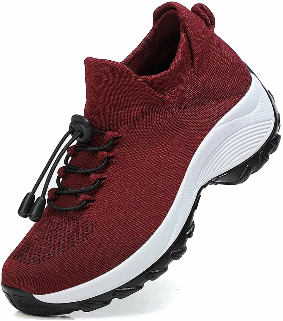 Nuheel® Woman Womens Slip On Walking Shoes Arch Support Sock Sneakers Comfy Nursing Shoes 15 Nuheel® Woman Womens Slip On Walking Shoes Arch Support Sock Sneakers Comfy Nursing Shoes