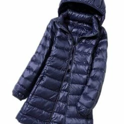 Nuheel® Nuheel Light Medium Long Women's Hooded Down Jacket Woman