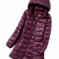 Nuheel® Nuheel Light Medium Long Women's Hooded Down Jacket Woman