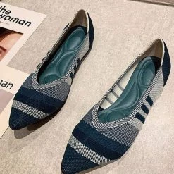 Nuheel® Nuheel Women's Casual Pointed Toe Ballet Knit Soft Slip On Flats Shoes 11