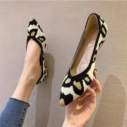 Nuheel® Nuheel Women's Casual Pointed Toe Ballet Knit Soft Slip On Flats Shoes 11