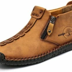 Nuheel® Mens Retro Hand Stitched Lace Up Casual Shoes Flat Loafers Flats Oxford Shoes Man