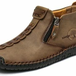 Nuheel® Mens Retro Hand Stitched Lace Up Casual Shoes Flat Loafers Flats Oxford Shoes Man