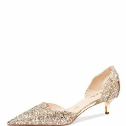 Nuheel Petal Wedding Shoes 2021 New Golden Crystal High-heeled Bridesmaid Shoes