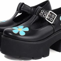 Nuheel® Gothic Platform Lolita Shoes Women's Chunky High Heel Platform Ankle Strap Pumps Woman 66 Nuheel® Gothic Platform Lolita Shoes Women's Chunky High Heel Platform Ankle Strap Pumps Woman