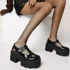 Nuheel® Gothic Platform Lolita Shoes Women's Chunky High Heel Platform Ankle Strap Pumps Woman 65 Nuheel® Gothic Platform Lolita Shoes Women's Chunky High Heel Platform Ankle Strap Pumps Woman