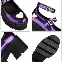 Nuheel® Gothic Platform Lolita Shoes Women's Chunky High Heel Platform Ankle Strap Pumps Woman 54 Nuheel® Gothic Platform Lolita Shoes Women's Chunky High Heel Platform Ankle Strap Pumps Woman