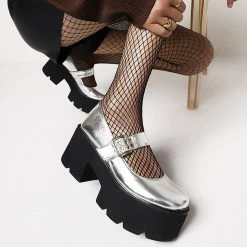 Nuheel® Gothic Platform Lolita Shoes Women's Chunky High Heel Platform Ankle Strap Pumps Woman 77 Nuheel® Gothic Platform Lolita Shoes Women's Chunky High Heel Platform Ankle Strap Pumps Woman