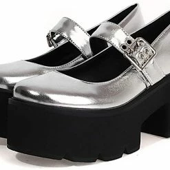 Nuheel® Gothic Platform Lolita Shoes Women's Chunky High Heel Platform Ankle Strap Pumps Woman 73 Nuheel® Gothic Platform Lolita Shoes Women's Chunky High Heel Platform Ankle Strap Pumps Woman