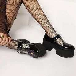 Nuheel® Gothic Platform Lolita Shoes Women's Chunky High Heel Platform Ankle Strap Pumps Woman 60 Nuheel® Gothic Platform Lolita Shoes Women's Chunky High Heel Platform Ankle Strap Pumps Woman