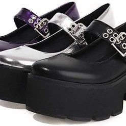 Nuheel® Gothic Platform Lolita Shoes Women's Chunky High Heel Platform Ankle Strap Pumps Woman 74 Nuheel® Gothic Platform Lolita Shoes Women's Chunky High Heel Platform Ankle Strap Pumps Woman