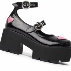 Nuheel® Gothic Platform Lolita Shoes Women's Chunky High Heel Platform Ankle Strap Pumps Woman 79 Nuheel® Gothic Platform Lolita Shoes Women's Chunky High Heel Platform Ankle Strap Pumps Woman