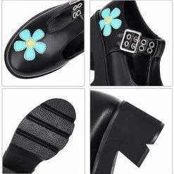 Nuheel® Gothic Platform Lolita Shoes Women's Chunky High Heel Platform Ankle Strap Pumps Woman 67 Nuheel® Gothic Platform Lolita Shoes Women's Chunky High Heel Platform Ankle Strap Pumps Woman