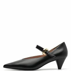 Nuheel® Heels Nuheel Pointed Toe Strap Mid-Heel Mary Jane Witch Shoes Designer Shoes